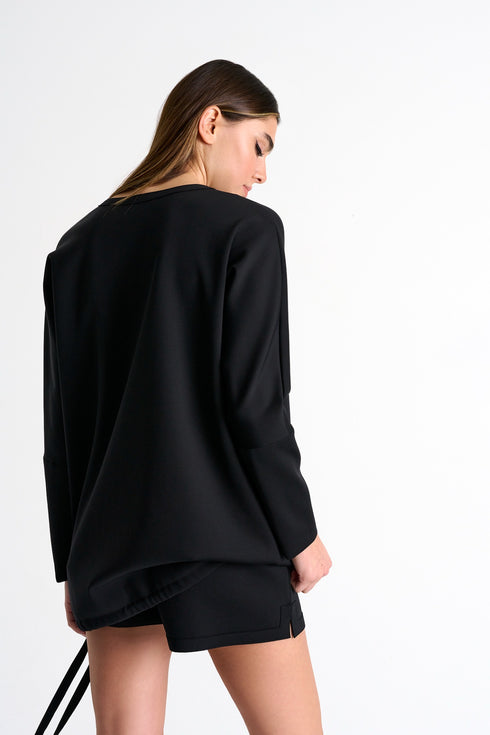 Shan Sofia Long sleeve top with front pockets